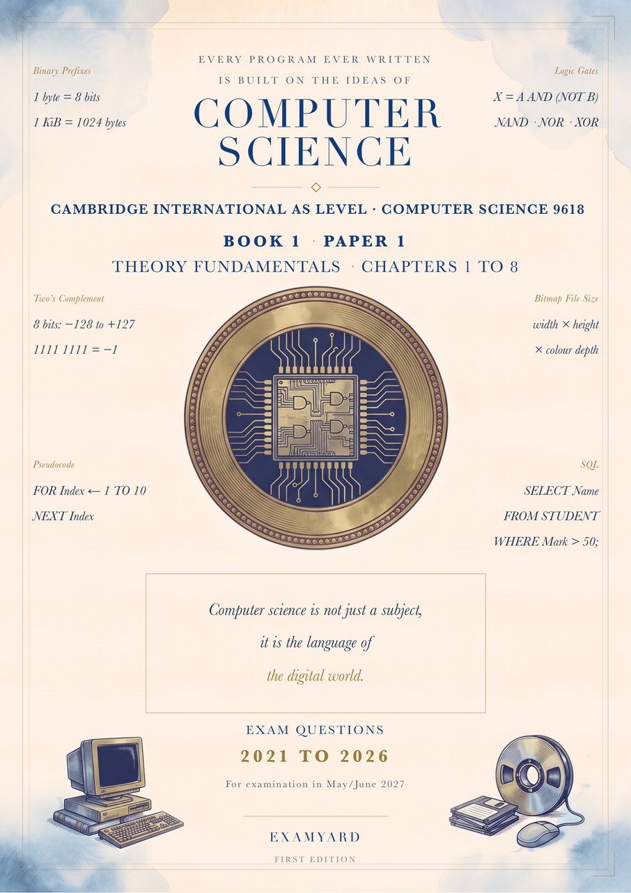 AS Level Computer Science 9618 Topical Question Bank, printed book cover