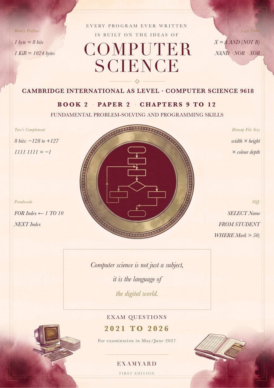 AS Level Computer Science 9618 Topical Question Bank, printed book cover