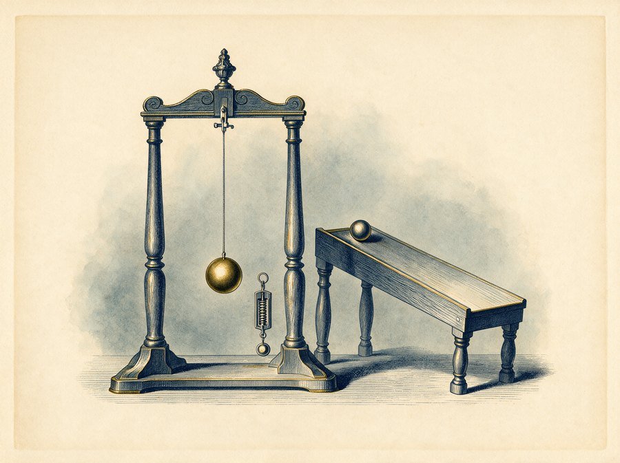 Engraved plate for Motion, Forces and Energy